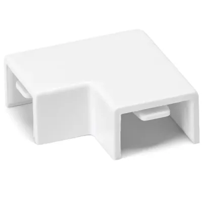 CONNETTORE ANGOLO P/CANALINA QUADR. PVC BIANCO 15X10MM 4PZ