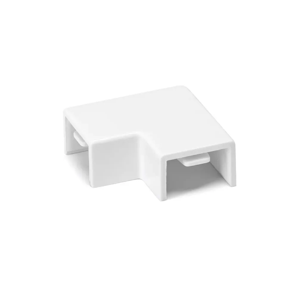 CONNETTORE ANGOLO P/CANALINA QUADR. PVC BIANCO 15X10MM 4PZ