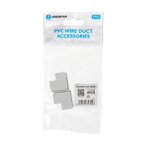 CONNETTORE ANGOLO P/CANALINA QUADR. PVC BIANCO 15X10MM 4PZ