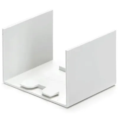 CONNETTORE DRITTO PER CANAL. QUADR. PVC BIANCO 60X40MM 4PZ