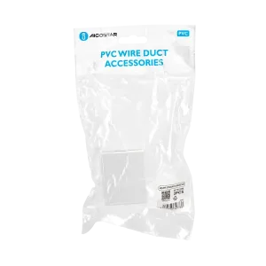 CONNETTORE DRITTO PER CANAL. QUADR. PVC BIANCO 60X40MM 4PZ