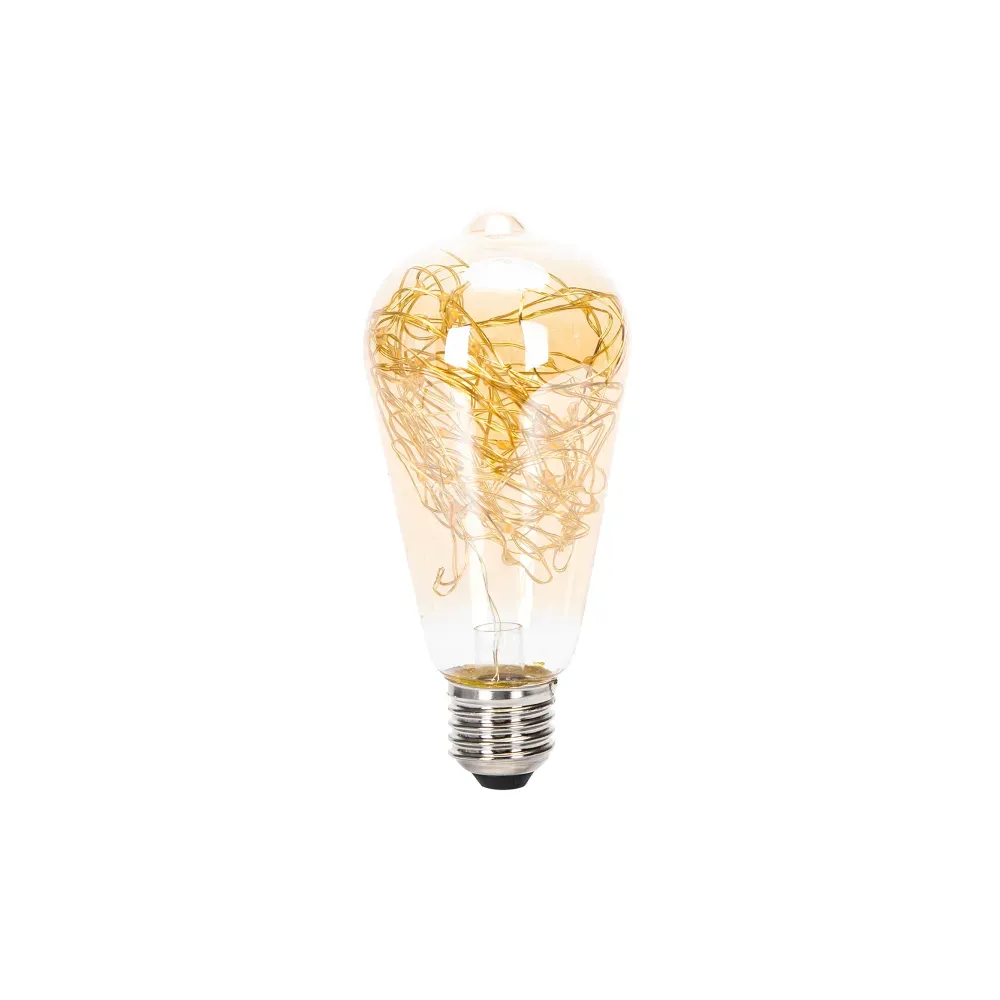 LAMPADINA FILAMENTO LED CON FILO DI RAME ST64 E27 1.2W