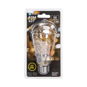 LAMPADINA FILAMENTO LED CON FILO DI RAME ST64 E27 1.2W