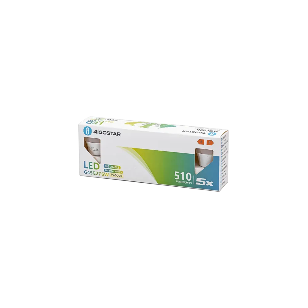LED G45 E27 6W 4000K 5 pz LED G45 E27 6W 4000K 5 pz