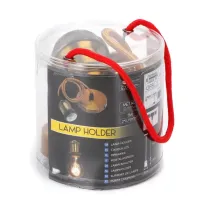 PORTALAMPADA E27 IN METALLO C/CAVO DI SOSP. 1M DORATO