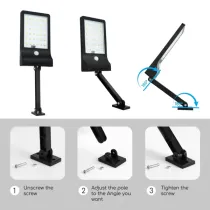 Lampione LED solare con telecomando Lampione LED solare con telecomando