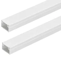CANALINA QUAD.PVC BIANCA SUPPORTO ADESIVO L2000XW15XH10MM