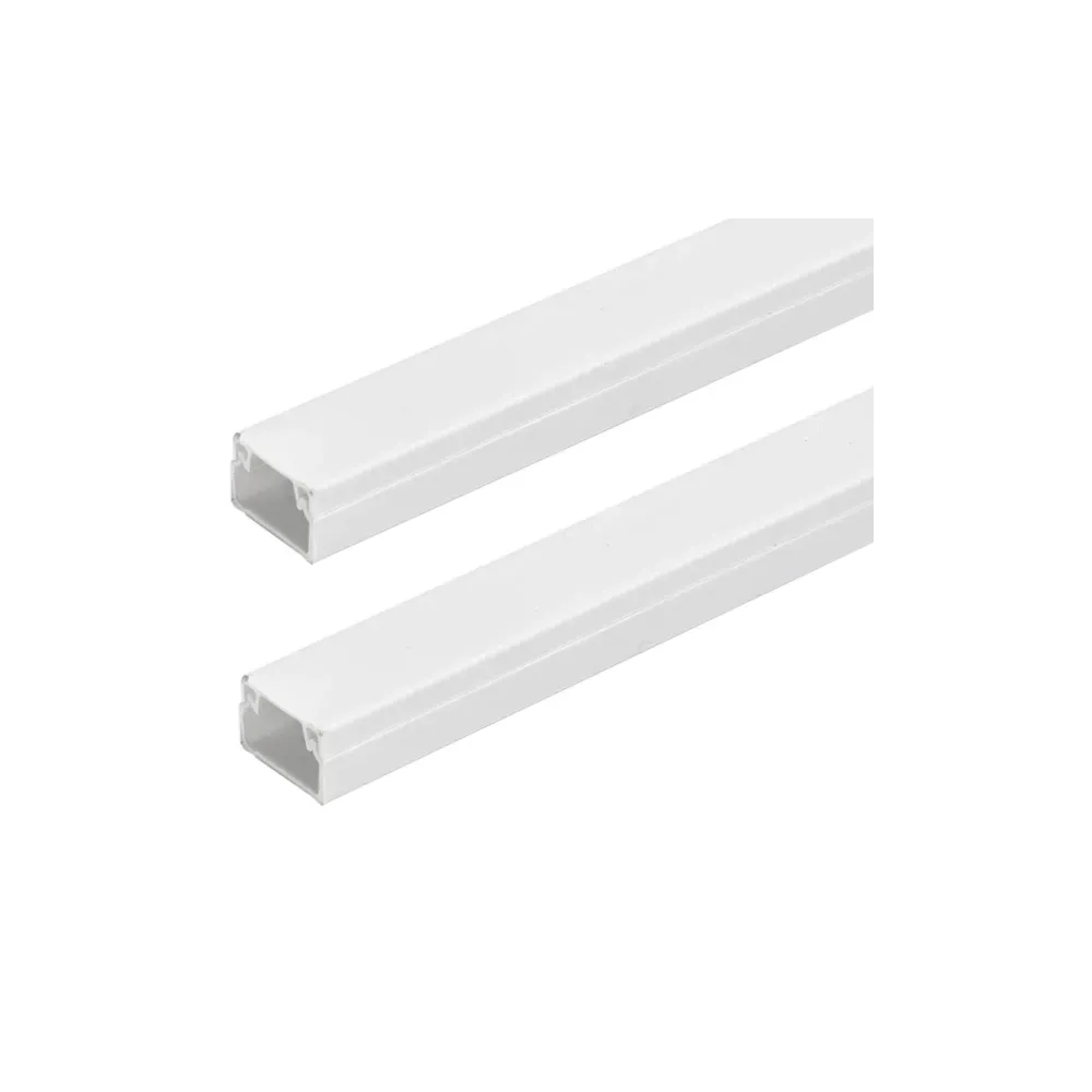 CANALINA QUAD.PVC BIANCA SUPPORTO ADESIVO L2000XW15XH10MM