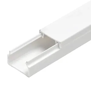 CANALINA QUAD.PVC BIANCA SUPPORTO ADESIVO L2000XW15XH10MM