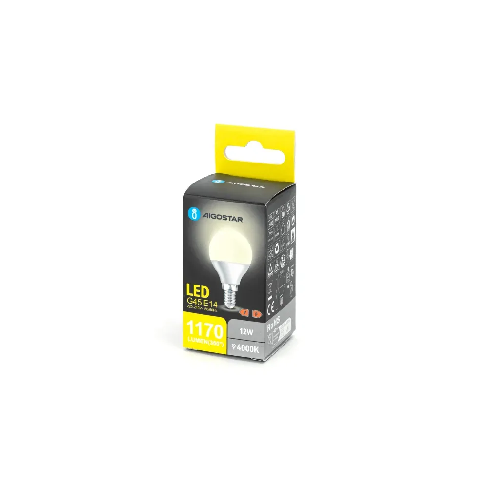 Lampadina LED G45 12W 4000K 1170lm E14 Lampadina LED G45 12W 4000K 1170lm E14
