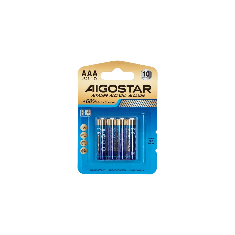 Batteria alcalina AAA LR03 1.5V 4pz Batteria alcalina AAA LR03 1.5V 4pz
