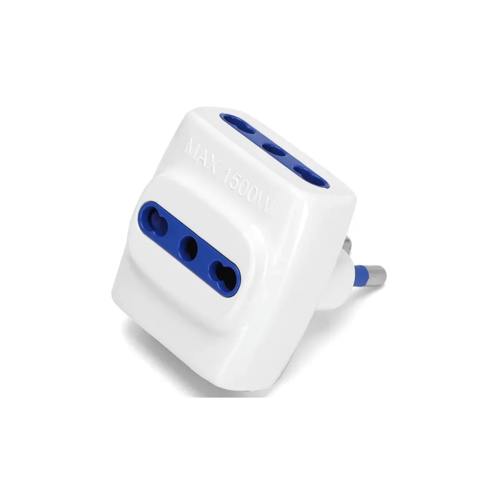 ADATTATORE A 3 VIE 16A BIANCO