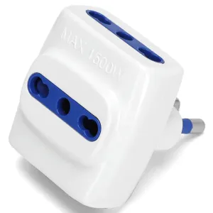 ADATTATORE A 3 VIE 16A BIANCO