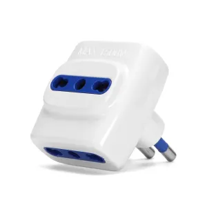 ADATTATORE A 3 VIE 16A BIANCO