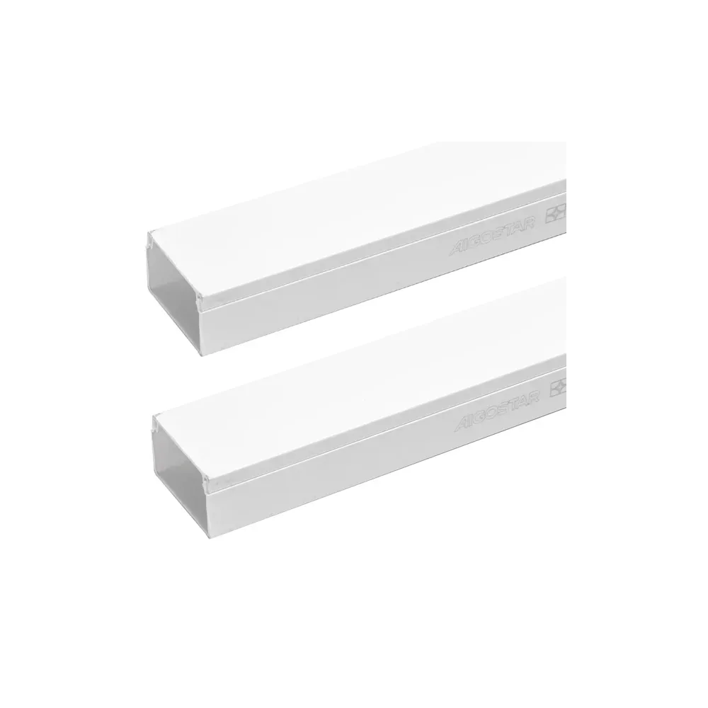 CANALINA QUADRATA PVC BIANCA C/SUPPORTO ADESIVO L2000XW40XH25MM