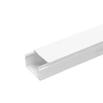CANALINA QUADRATA PVC BIANCA C/SUPPORTO ADESIVO L2000XW40XH25MM