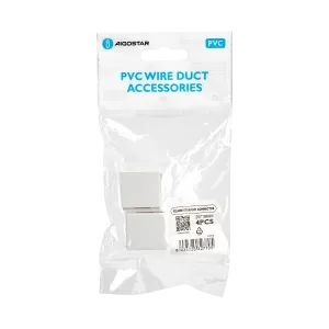 CONNETTORE DRITTO PER CANALINA QUADRATA PVC BIANCO 25X16MM 14PZ