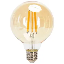 Lampadina a filamento LED G95 E27 10W ambrata