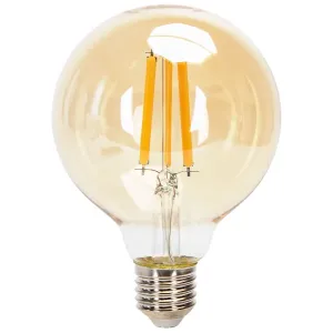 Lampadina a filamento LED G95 E27 10W ambrata