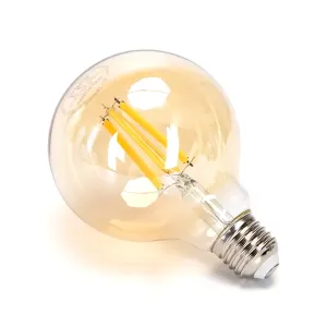 Lampadina a filamento LED G95 E27 10W ambrata
