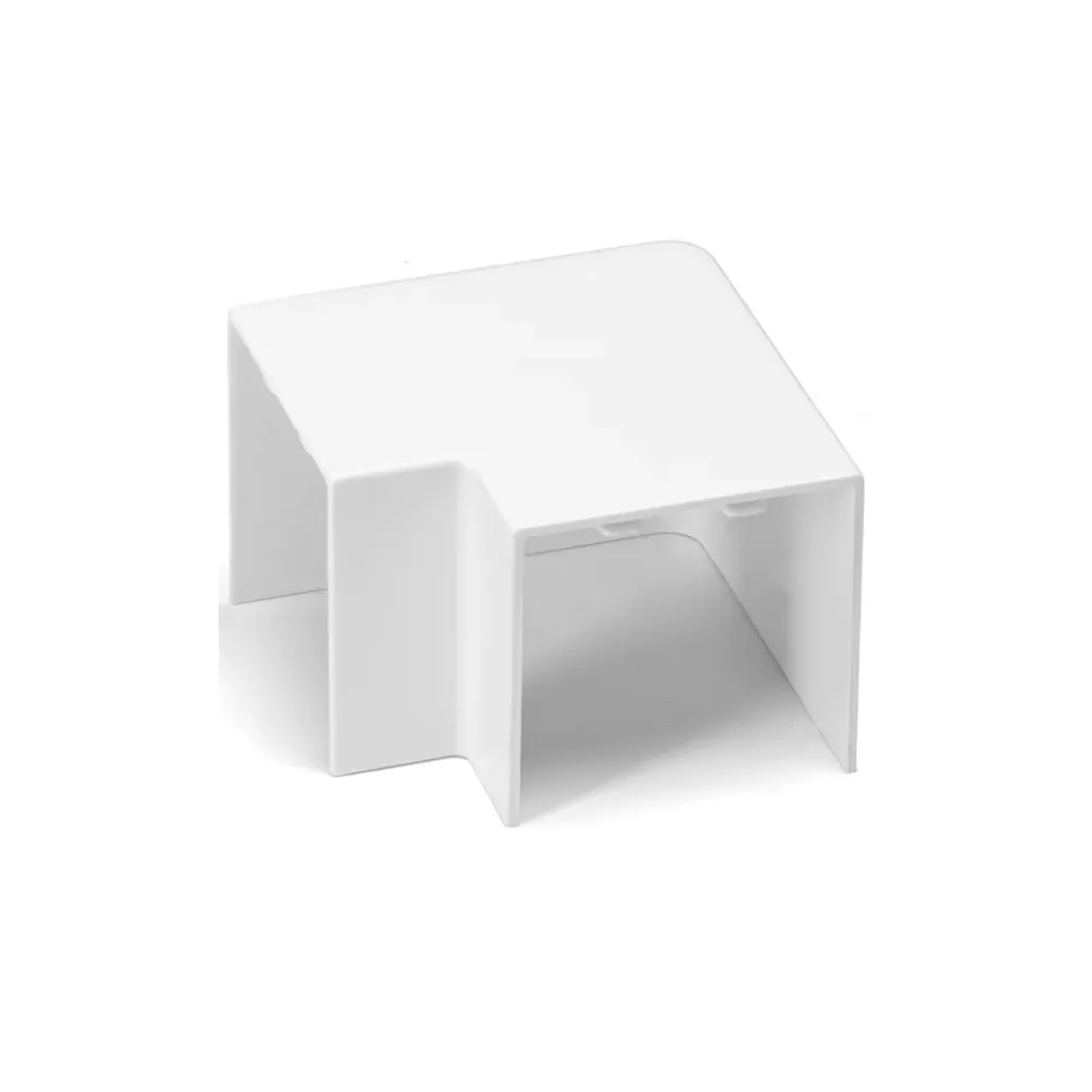 CONNETTORE ANGOLO X CANALINA QUADRATA PVC BIANCO 40X40MM 4PZ CONNETTORE ANGOLO X CANALINA QUADRATA PVC BIANCO 40X40MM 4PZ