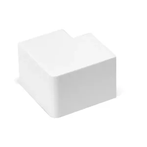 CONNETTORE ANGOLO X CANALINA QUADRATA PVC BIANCO 40X40MM 4PZ