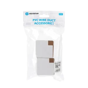CONNETTORE ANGOLO X CANALINA QUADRATA PVC BIANCO 40X40MM 4PZ