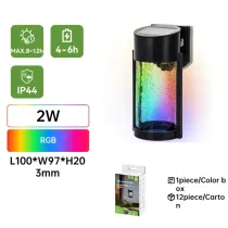 APPLIQUE SEGNAPASSI LED SOLARE NERO RGB