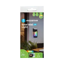 APPLIQUE SEGNAPASSI LED SOLARE NERO RGB