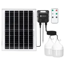 Lampadina solare con accumulatore fotovoltaico 70W X 2 6500K Lampadina solare con accumulatore fotovoltaico 70W X 2 6500K