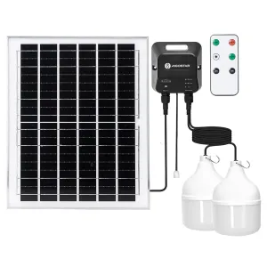 Lampadina solare con accumulatore fotovoltaico 70W X 2 6500K