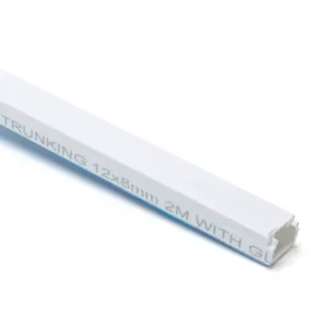 CANALINA QUADR. PVC C/SUPP ADES. 12X8MM 2M