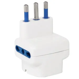 Adattatore a 3 vie 16A bianco