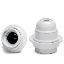 PORTALAMPADA 327 IN BACHELITE CON TERMINALE MEZZO FIL BIAN.