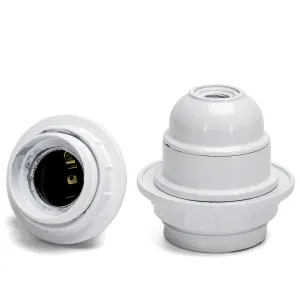 PORTALAMPADA 327 IN BACHELITE CON TERMINALE MEZZO FIL BIAN.