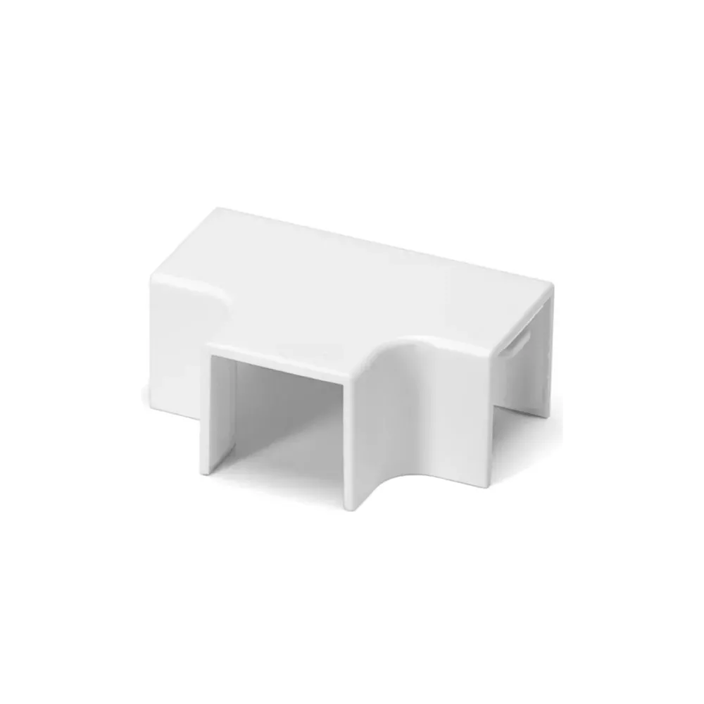 CONNETTORE T CANALIN. QUADRATA PVC BIAN. 16X16MM 4