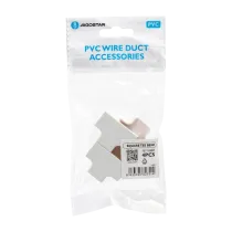 CONNETTORE T CANALIN. QUADRATA PVC BIAN. 16X16MM 4