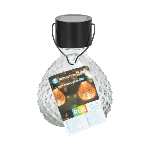 LUCE LED SOLARE A SOSP. ESTERNO IN AGGIAIO INOX RGB