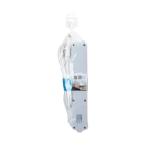 MULTIPRESA 5 VIE C/INTERR. 16A 3MT 3G1.0MM BIANCA E GRIGIA