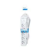 MULTIPRESA 5 VIE C/INTERR. 16A 3MT 3G1.0MM BIANCA E GRIGIA