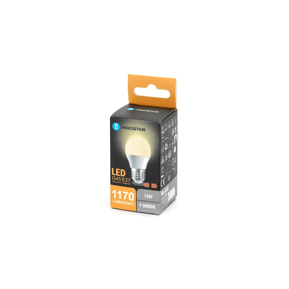 Lampadina LED G45 12W 3000K 1170lm E27 Lampadina LED G45 12W 3000K 1170lm E27