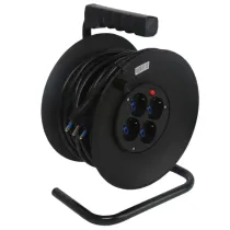 Avvolgicavo a 4 vie 3G1.5mu 25m nero