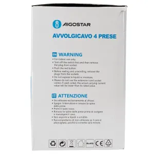 Avvolgicavo a 4 vie 3G1.5mu 25m nero