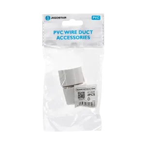 Connettore ANGOLO ESTERN. CANAL. QUADR.PVC BIANCO 25X16MM 4P