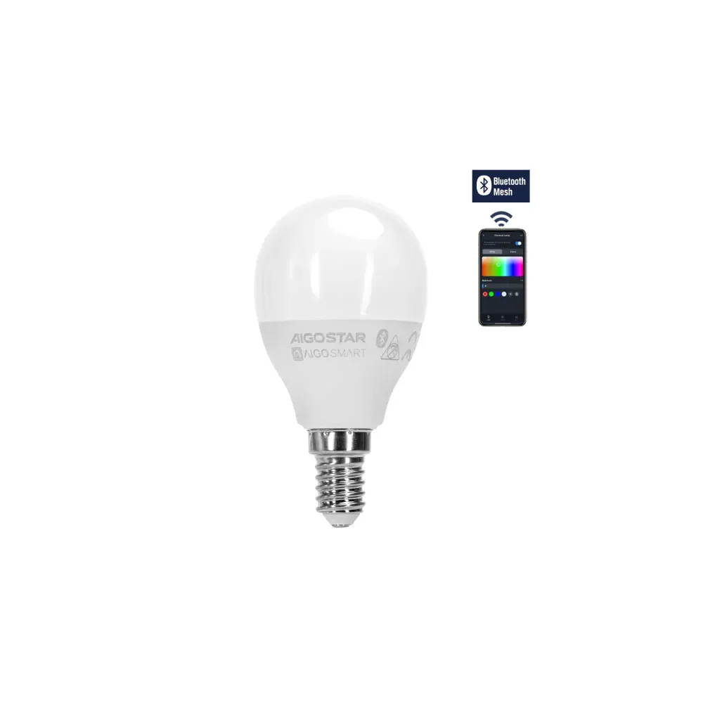 G45 E14 6.5W Bluetooth MESH RGB+CCT G45 E14 6.5W Bluetooth MESH RGB+CCT