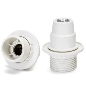 Portalampada E14 in plastica autobloccante, MEZZO FILETT. BI