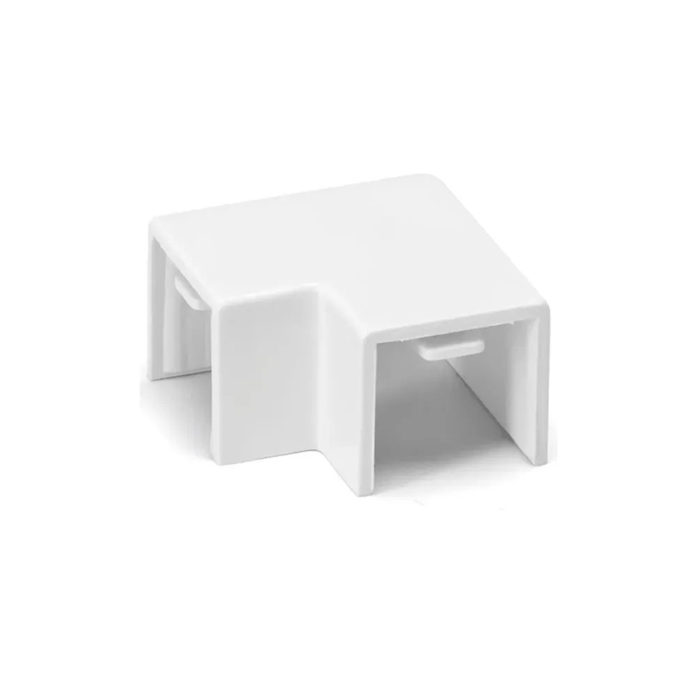 CONNETTORE ANGOLO CANALINA QUADRATA PVC BIANCO 16X16MM 4PZ