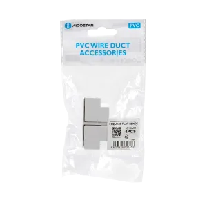 CONNETTORE ANGOLO CANALINA QUADRATA PVC BIANCO 16X16MM 4PZ