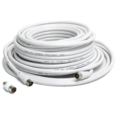 Cavo TV RG6U con connettori maschio-maschio e