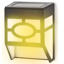 Lampada da parete solare LED nera 2700K